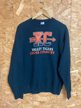 Vintage Y2K Valley Tigers Cross country USA college souvenir black orange crew neck sweater size med
